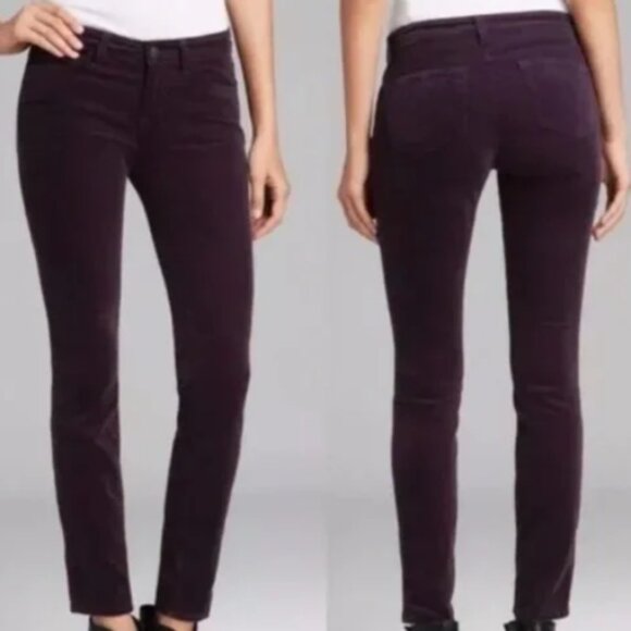 J Brand dark purple skinny corduroy pants sz 27 - Picture 1 of 12